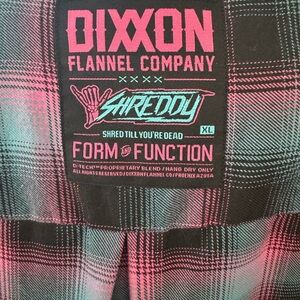 DIXXON “Shreddy” Pink and Black Flannel Shirt - XL